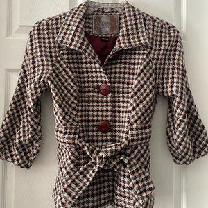 Guess Tweed Crop Jacket with Large Buttons - Size 8